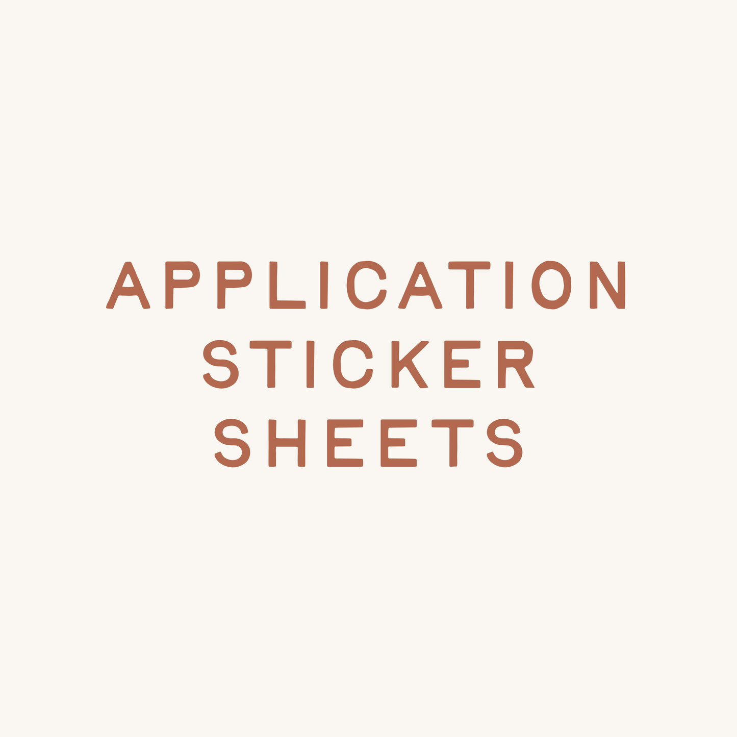 Nail Application Sticker Sheets